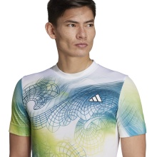 adidas Tennis-Tshirt Printed Pro HEAT.RDY weiss/bunt Herren